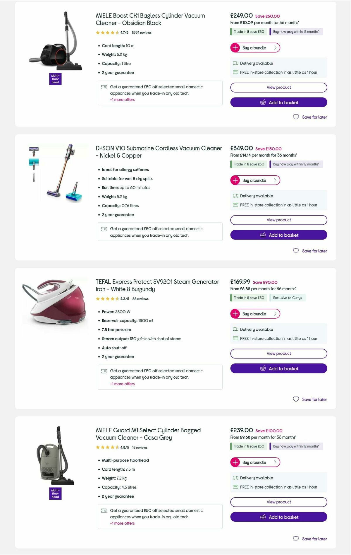 Currys Offers from 6 March