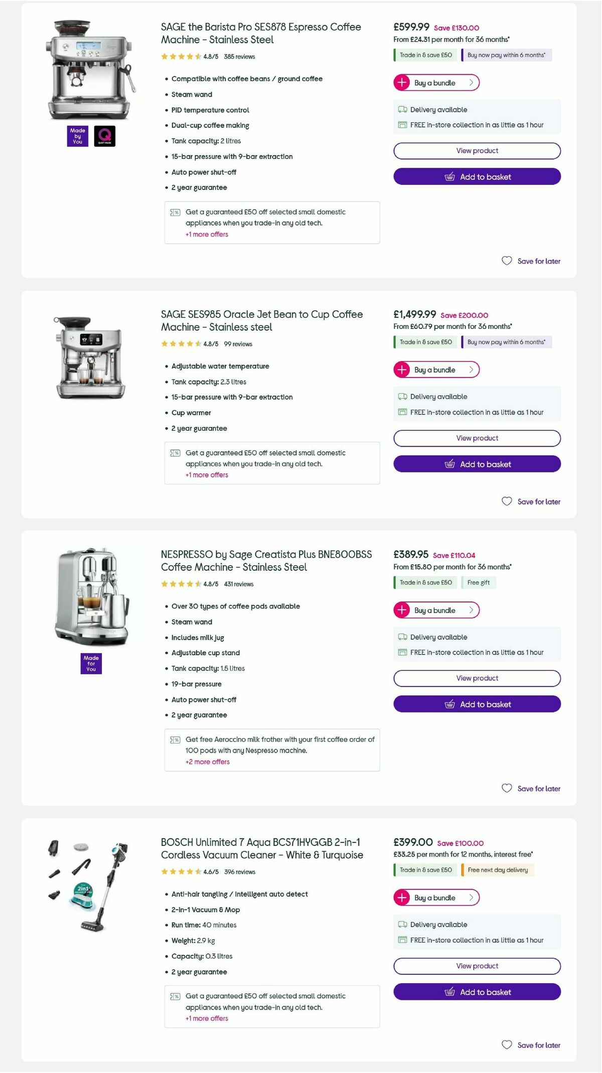 Currys Offers from 6 March