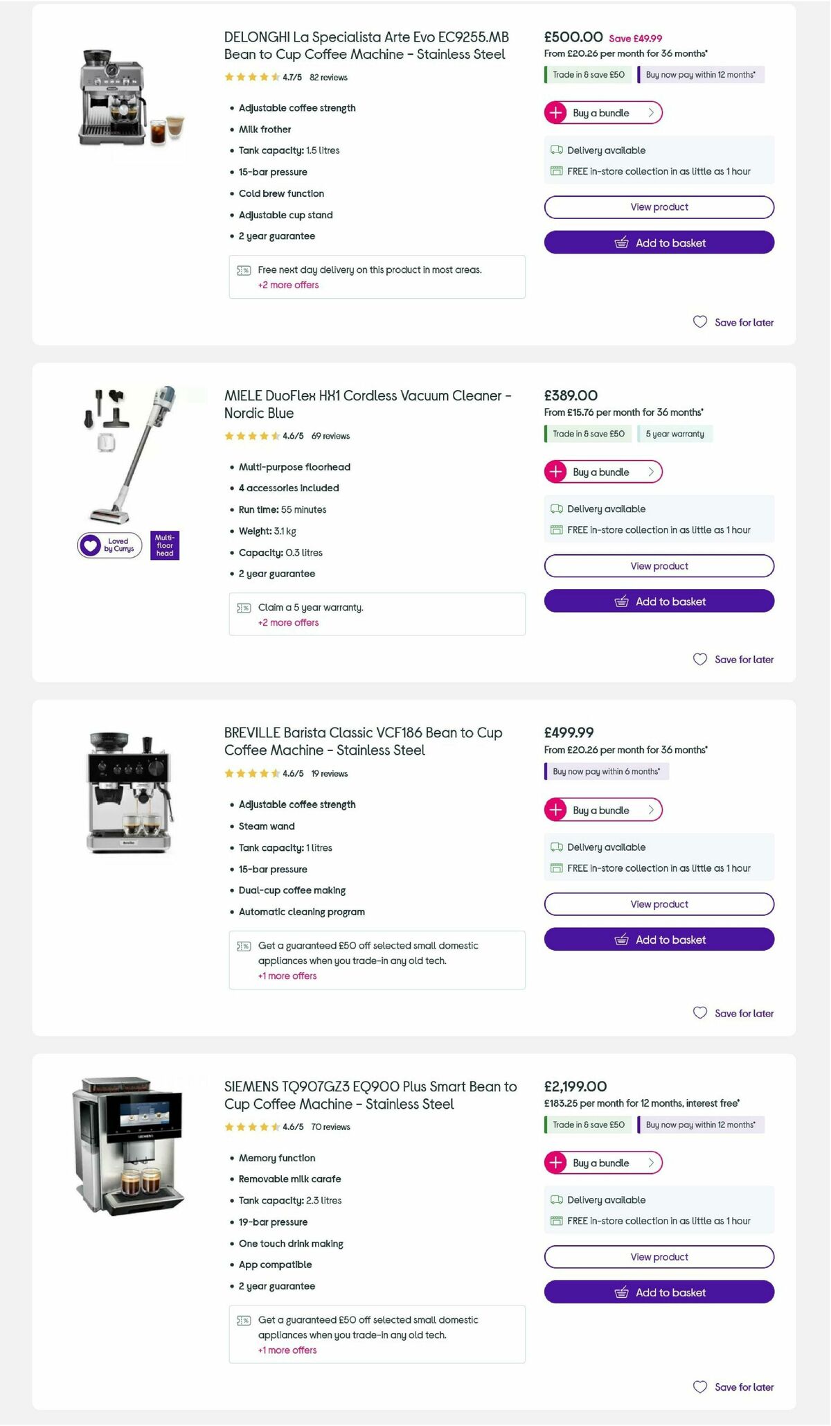 Currys Offers from 6 March