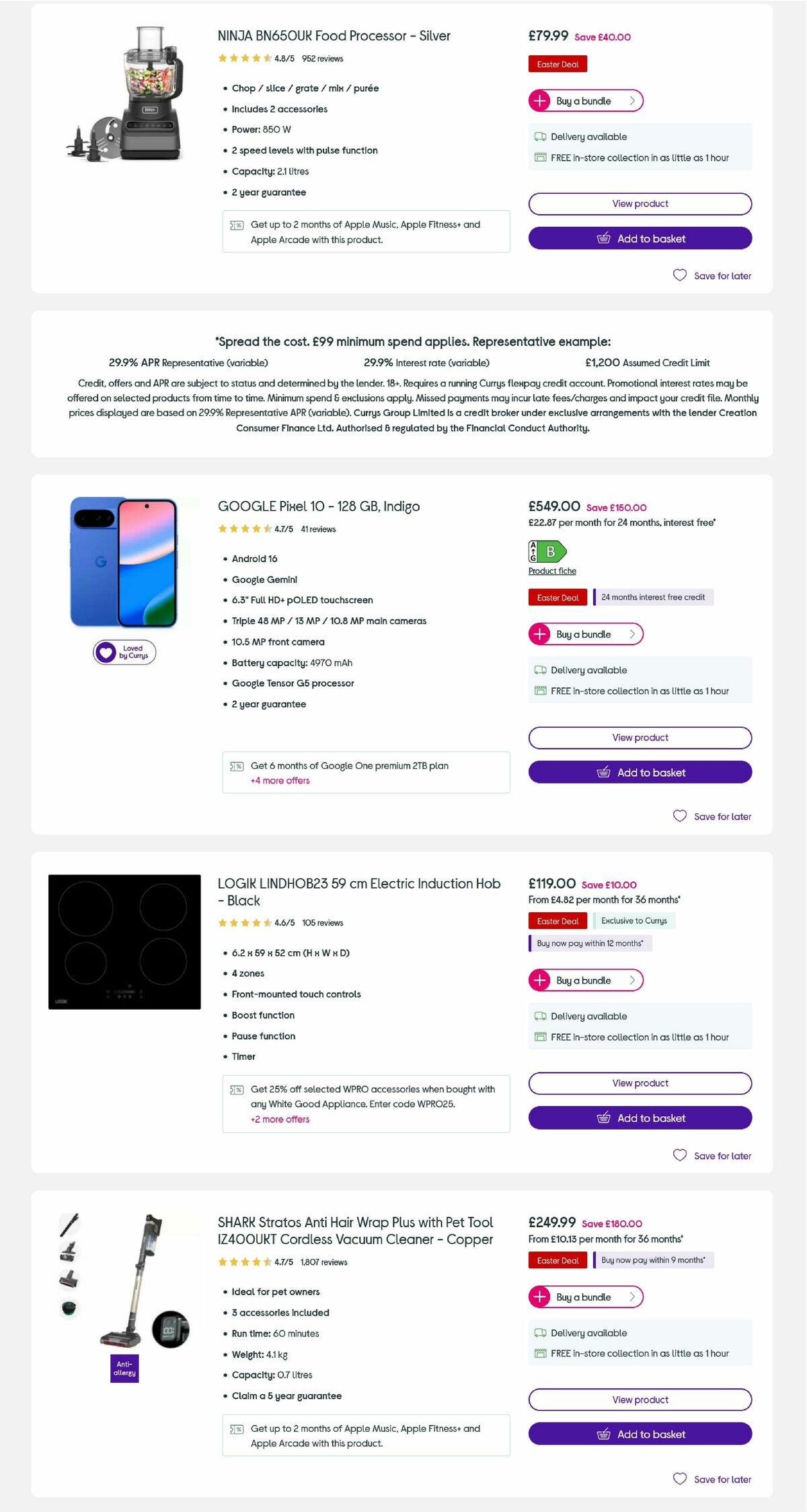 Currys Offers from 27 March