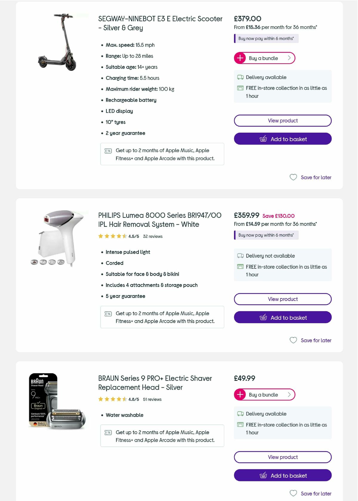 Currys Offers from 15 April