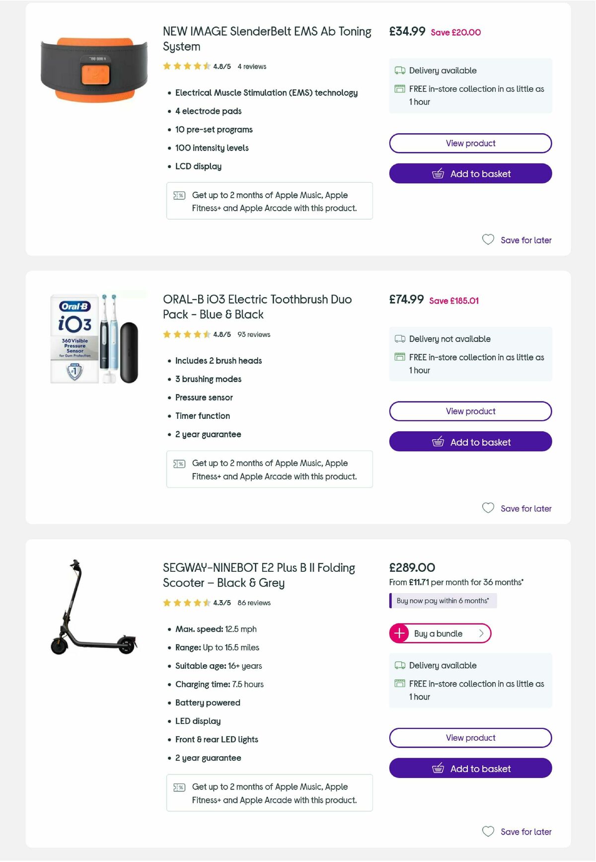 Currys Offers from 15 April