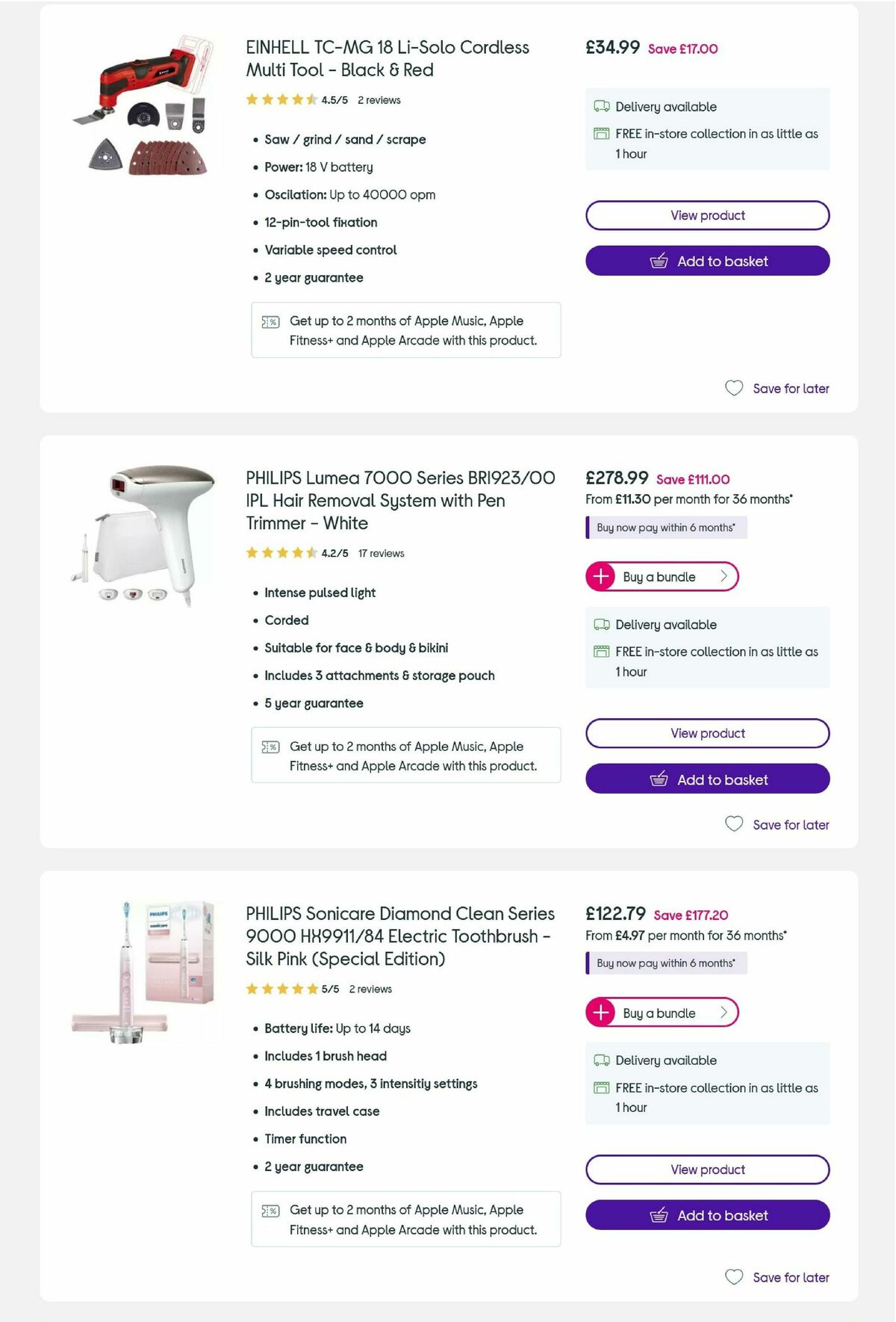 Currys Offers from 15 April