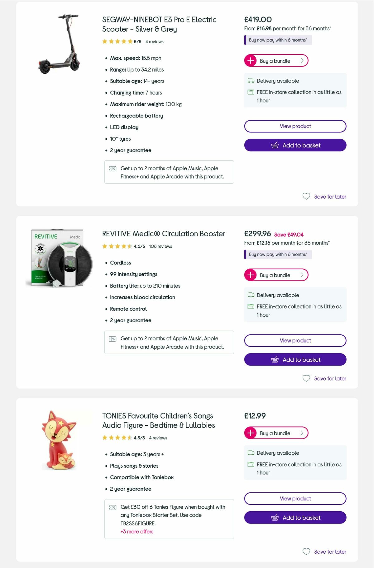 Currys Offers from 15 April