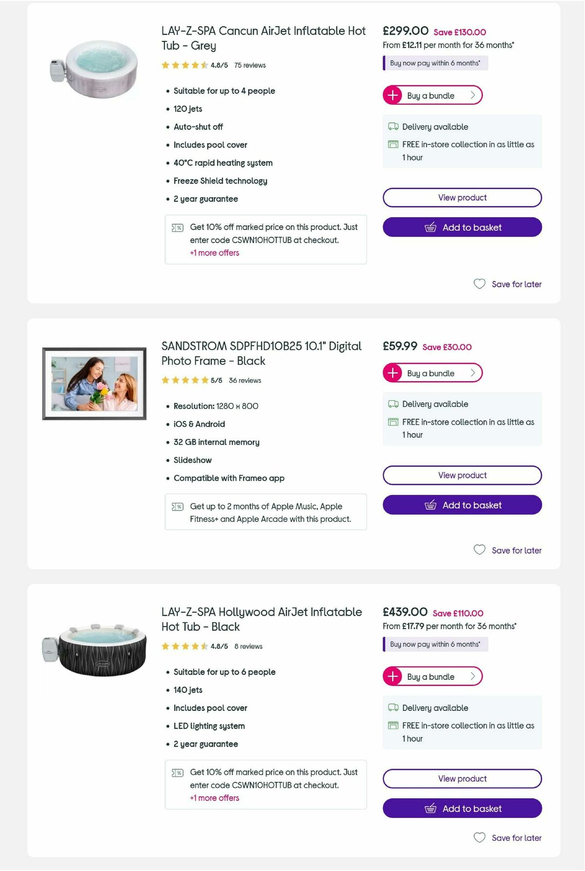 Currys Offers from 15 April