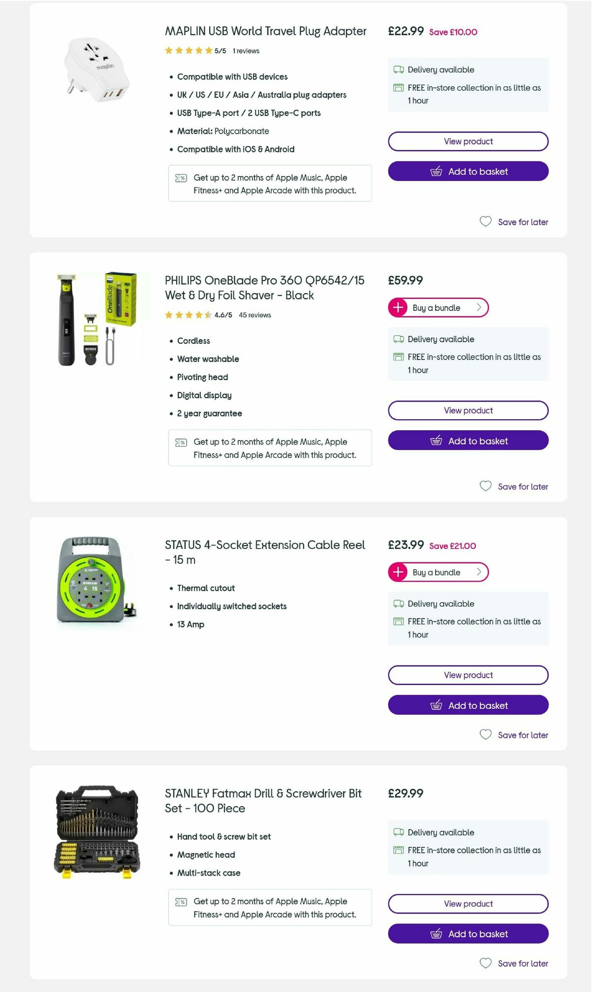 Currys Offers from 15 April