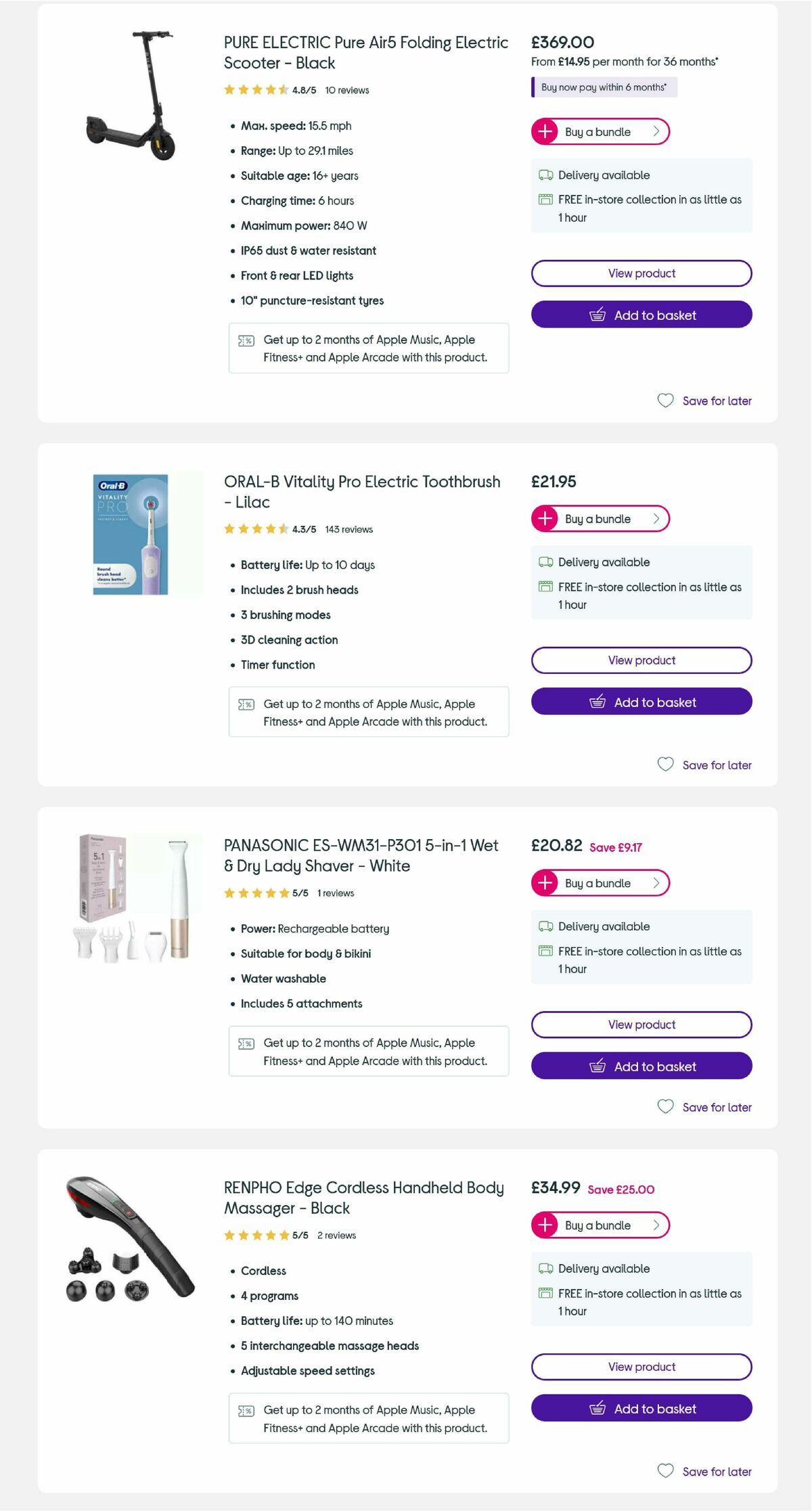 Currys Offers from 15 April