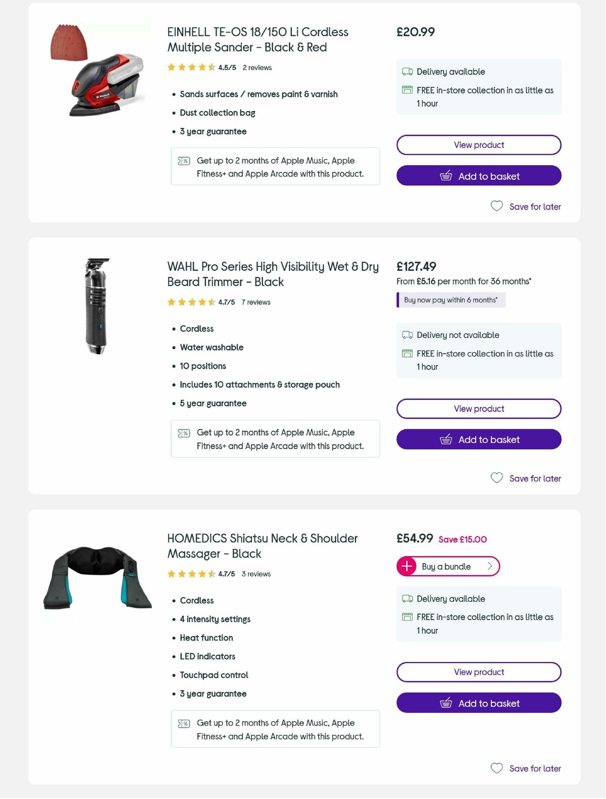 Currys Offers from 15 April