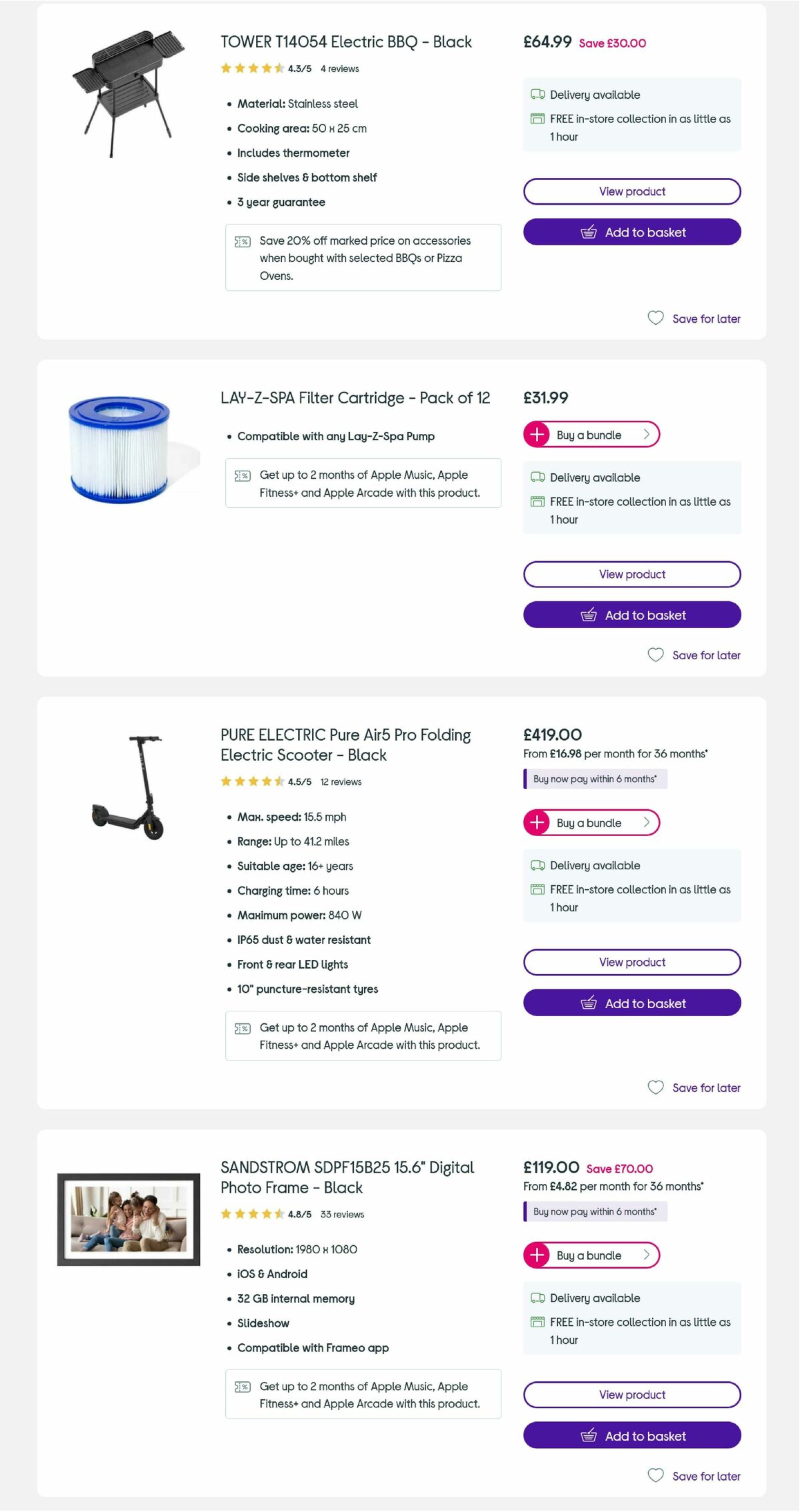 Currys Offers from 15 April