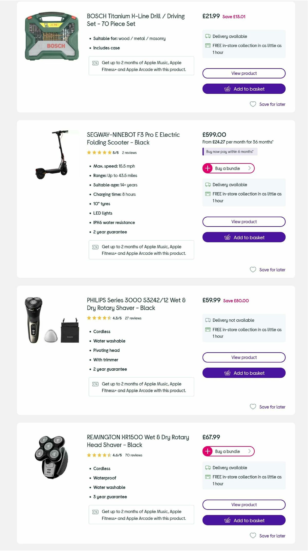 Currys Offers from 15 April