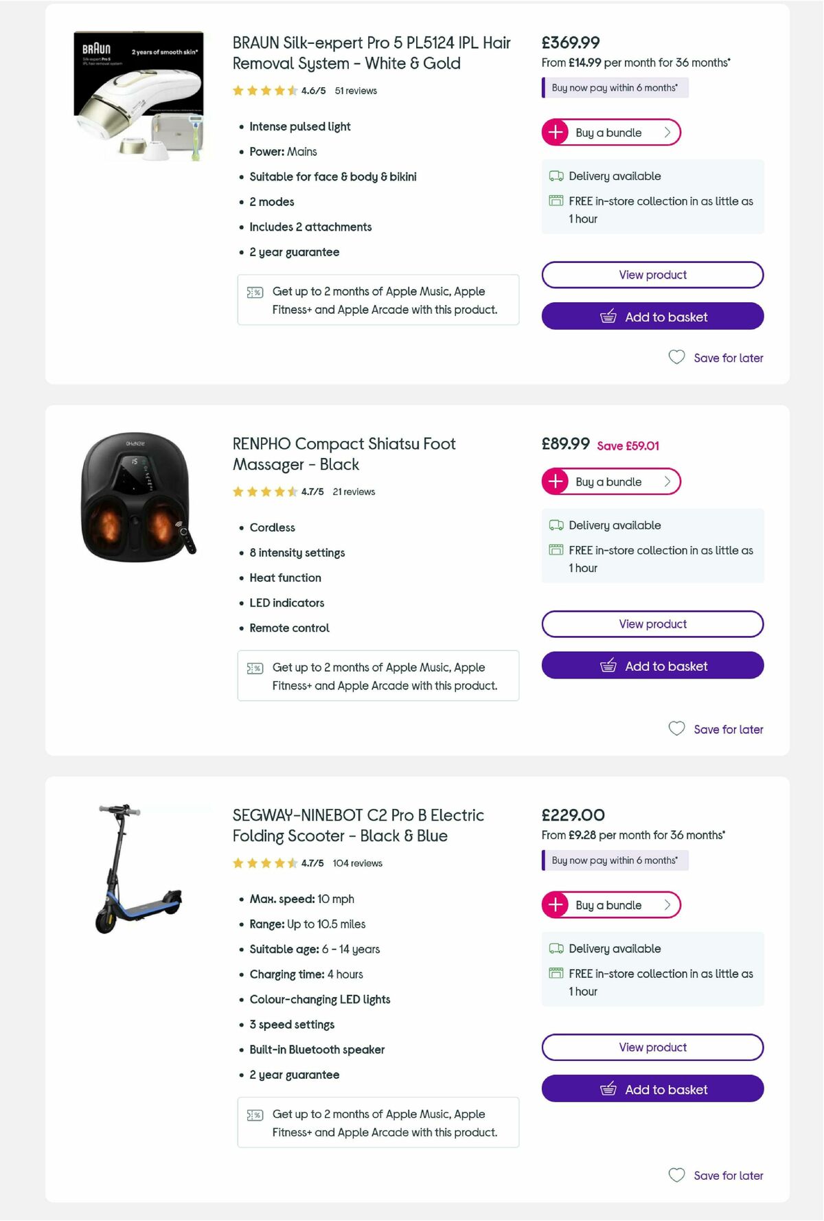 Currys Offers from 15 April