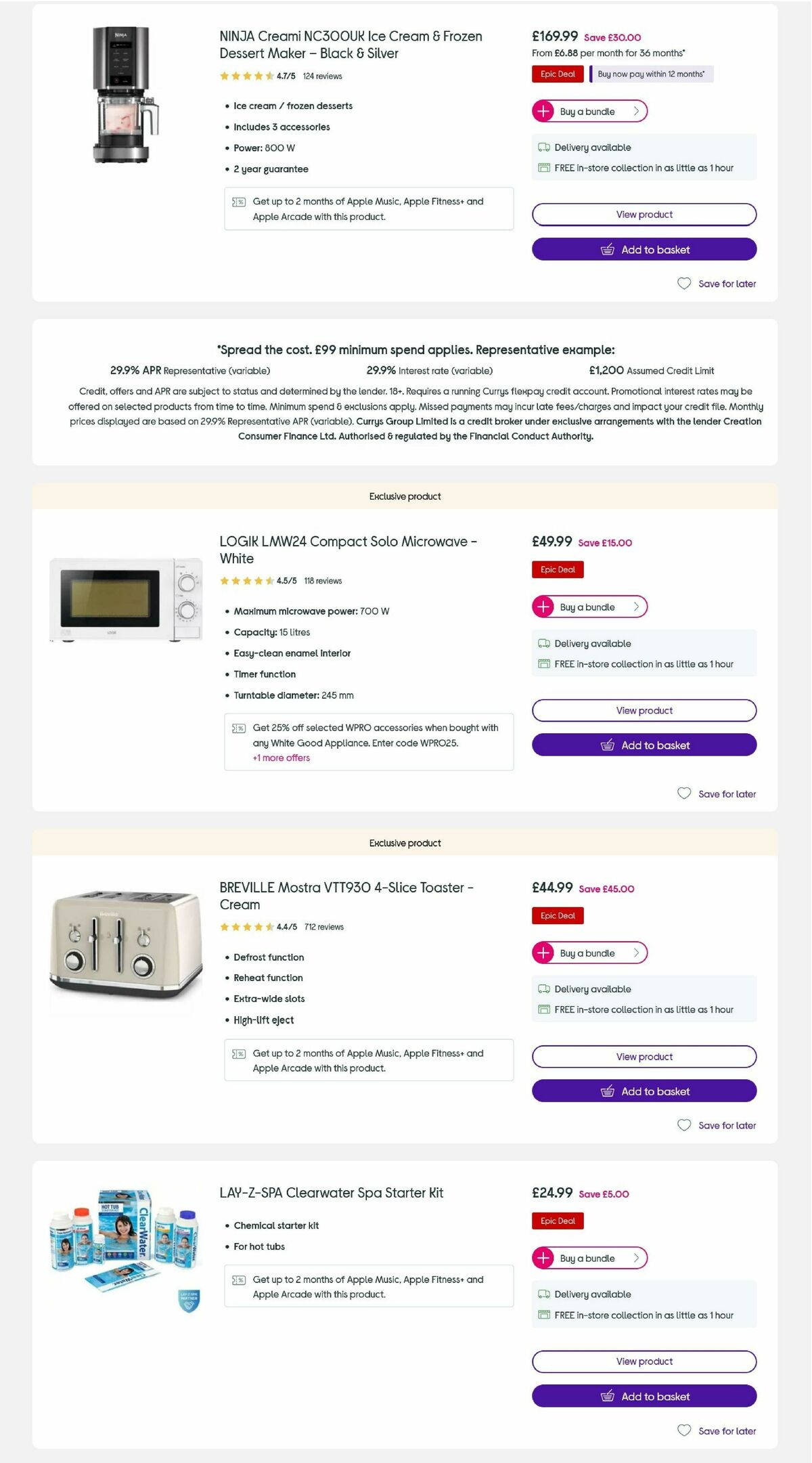 Currys Offers from 8 May