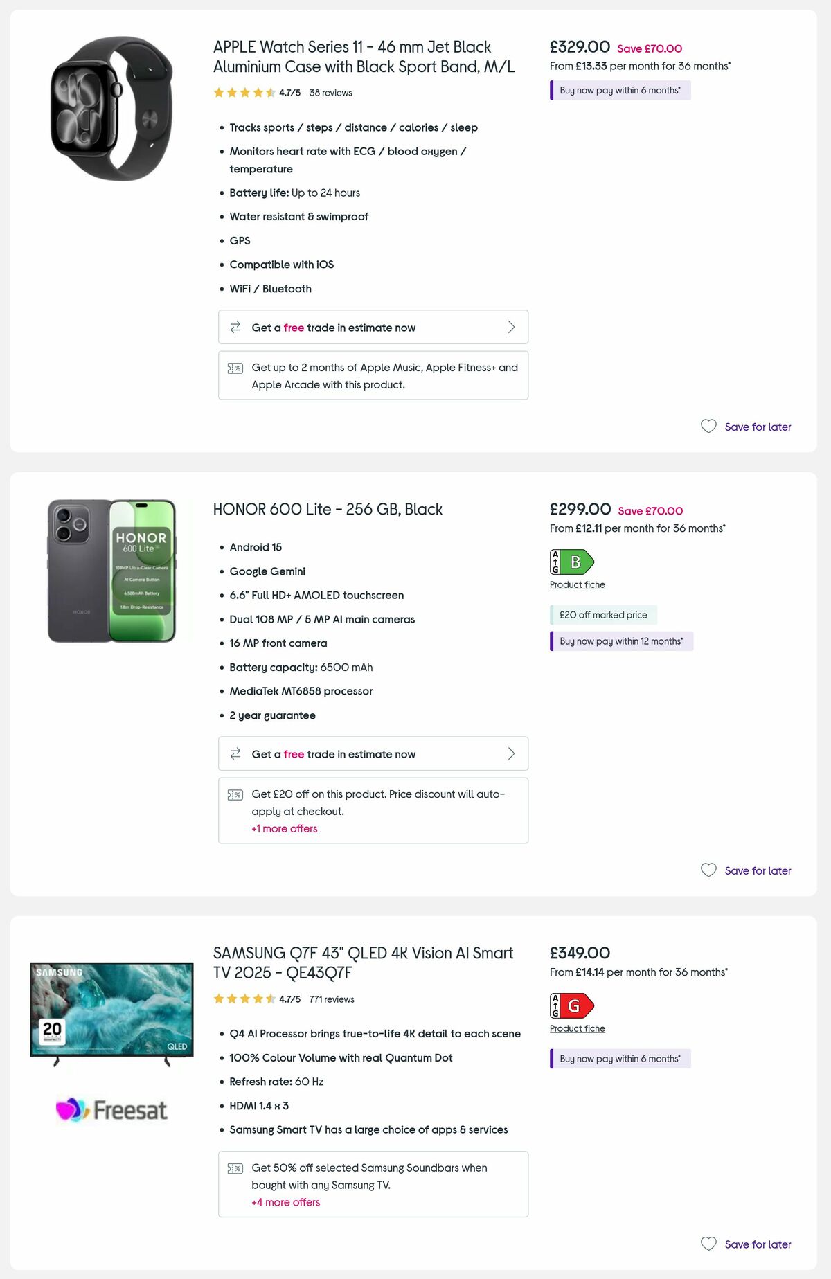 Currys Offers from 5 June