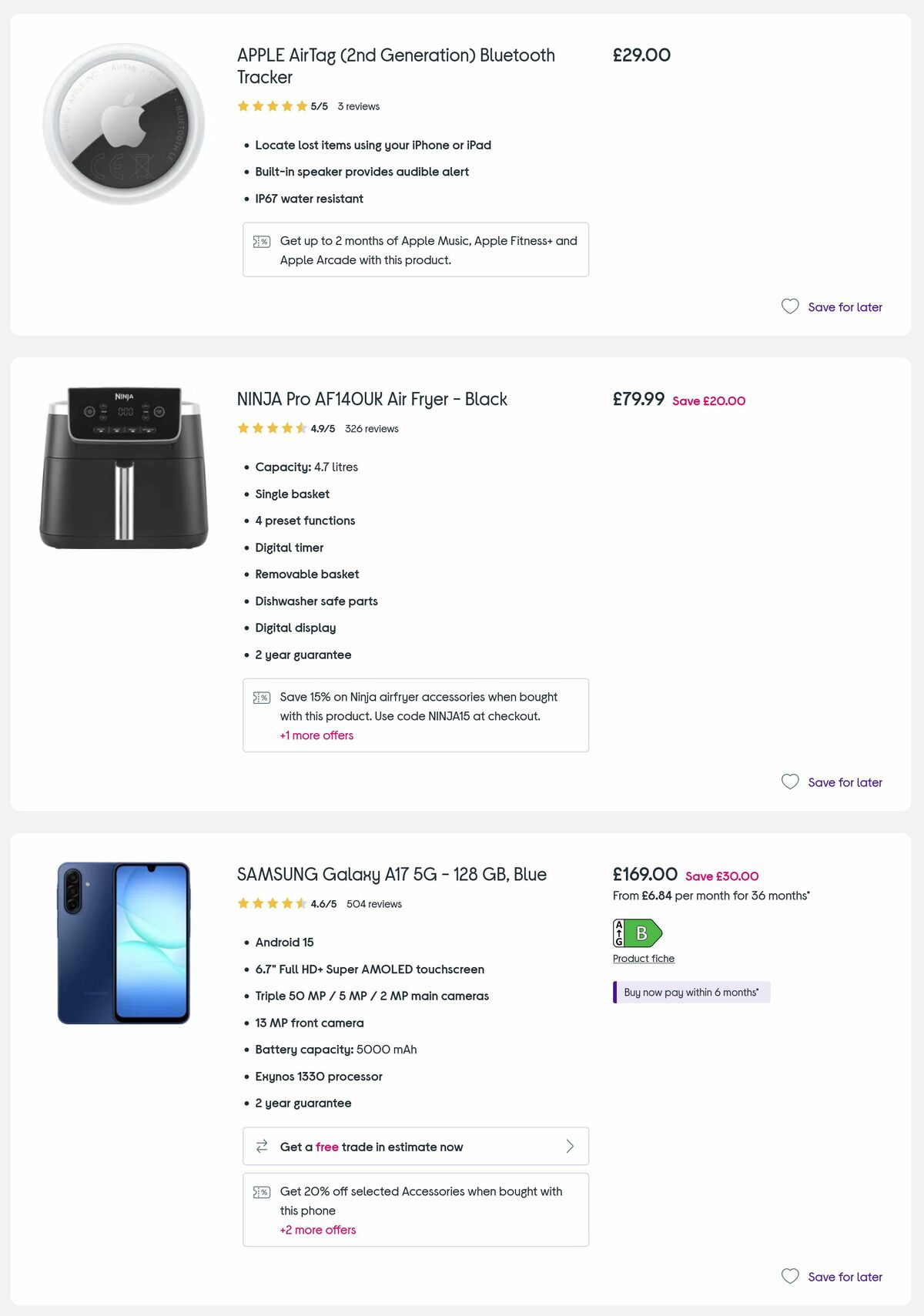 Currys Offers from 5 June