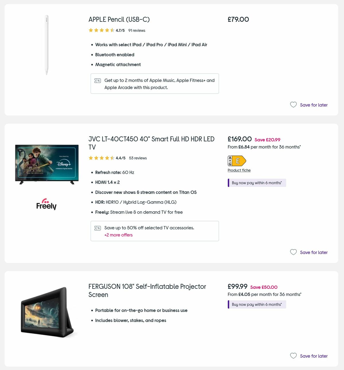 Currys Offers from 5 June
