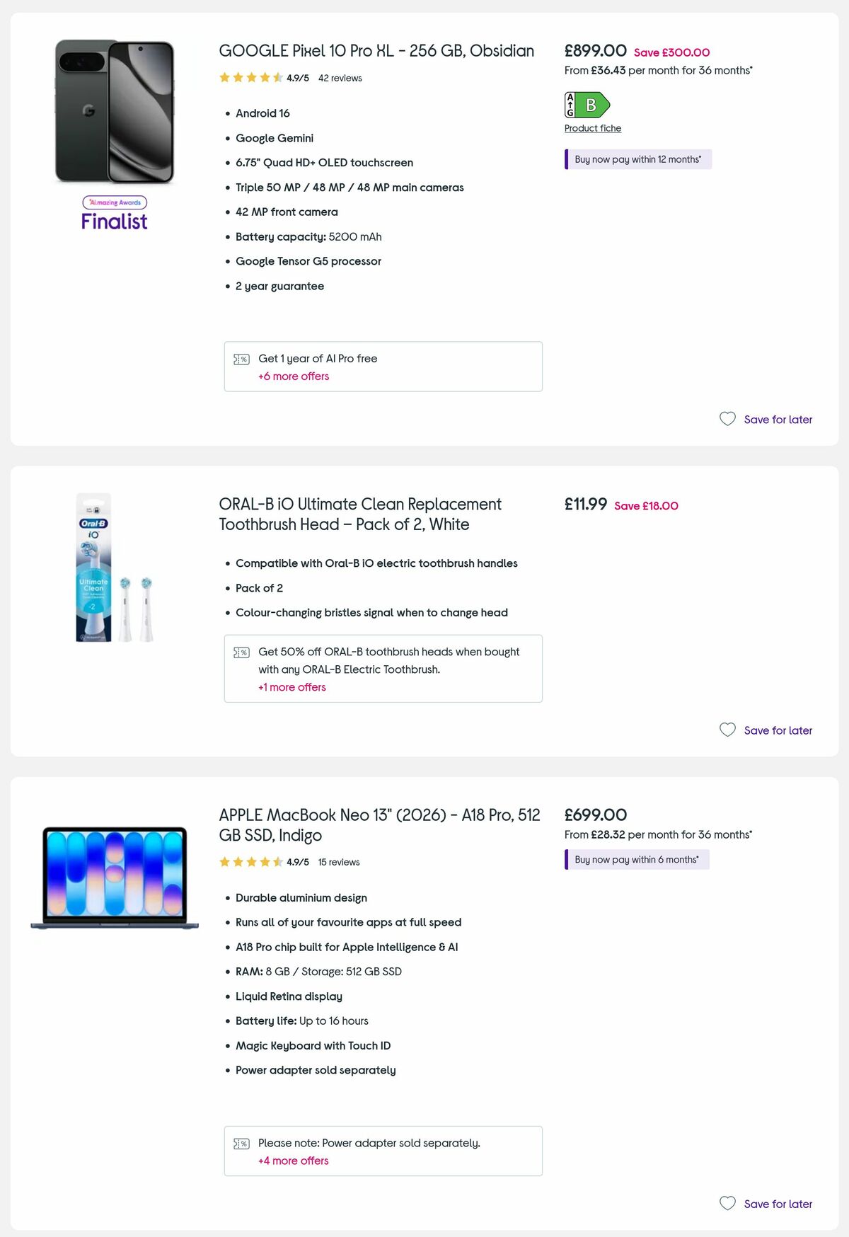 Currys Offers from 5 June