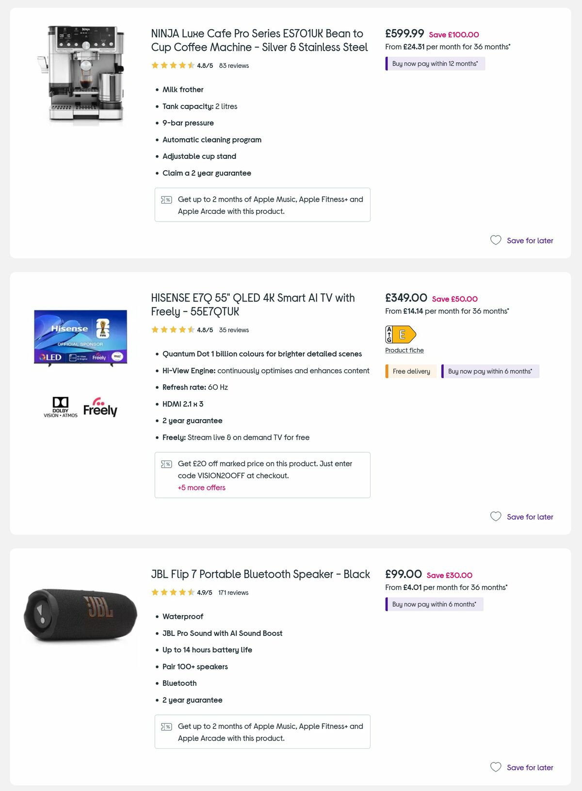 Currys Offers from 5 June