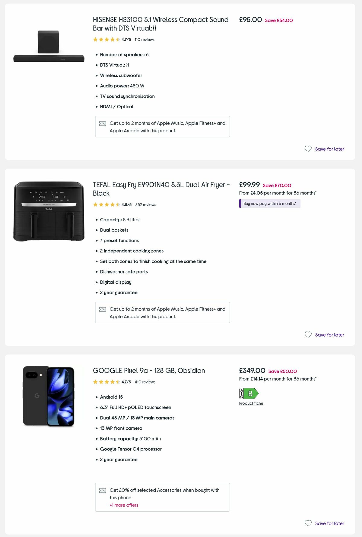 Currys Offers from 5 June