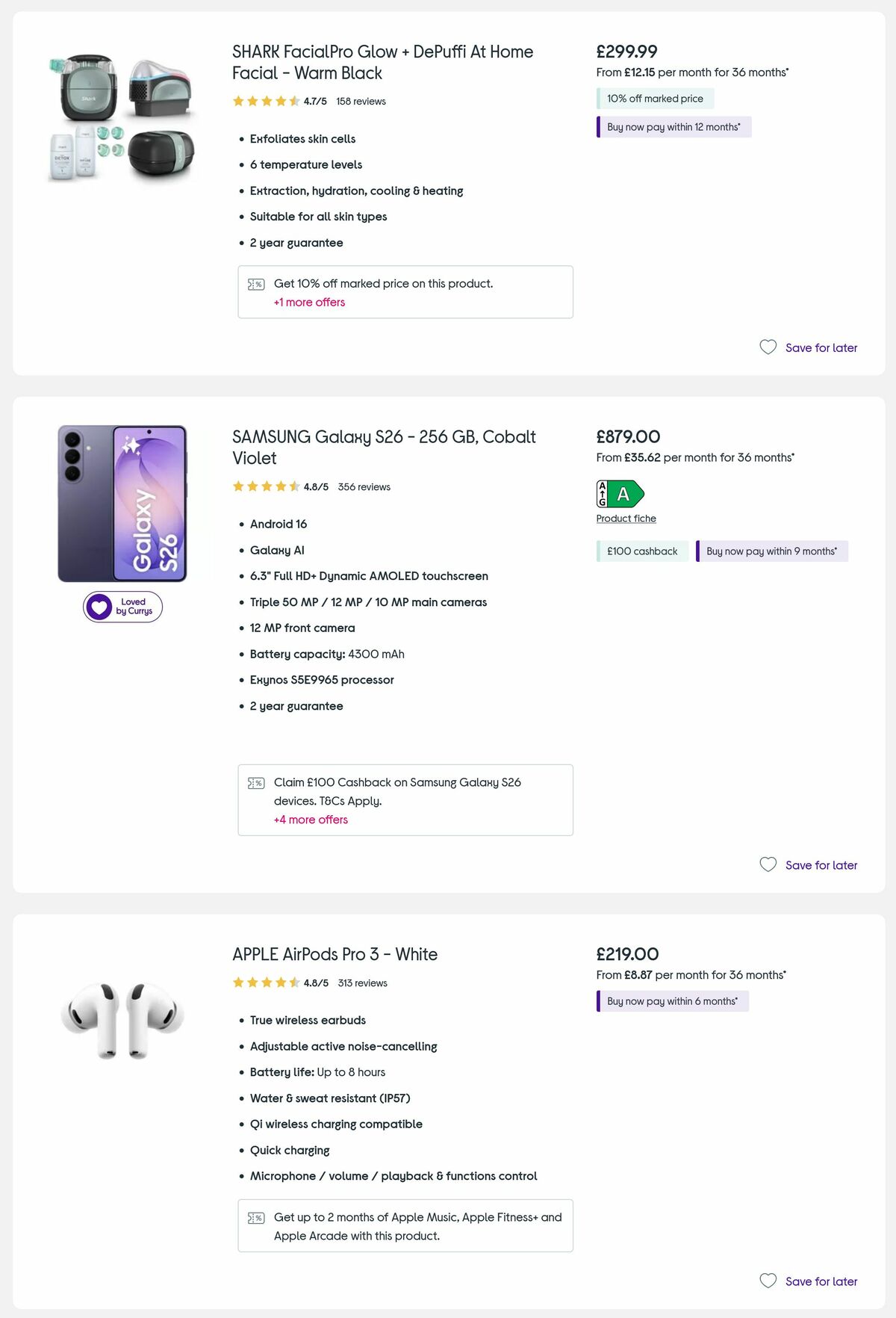 Currys Offers from 5 June