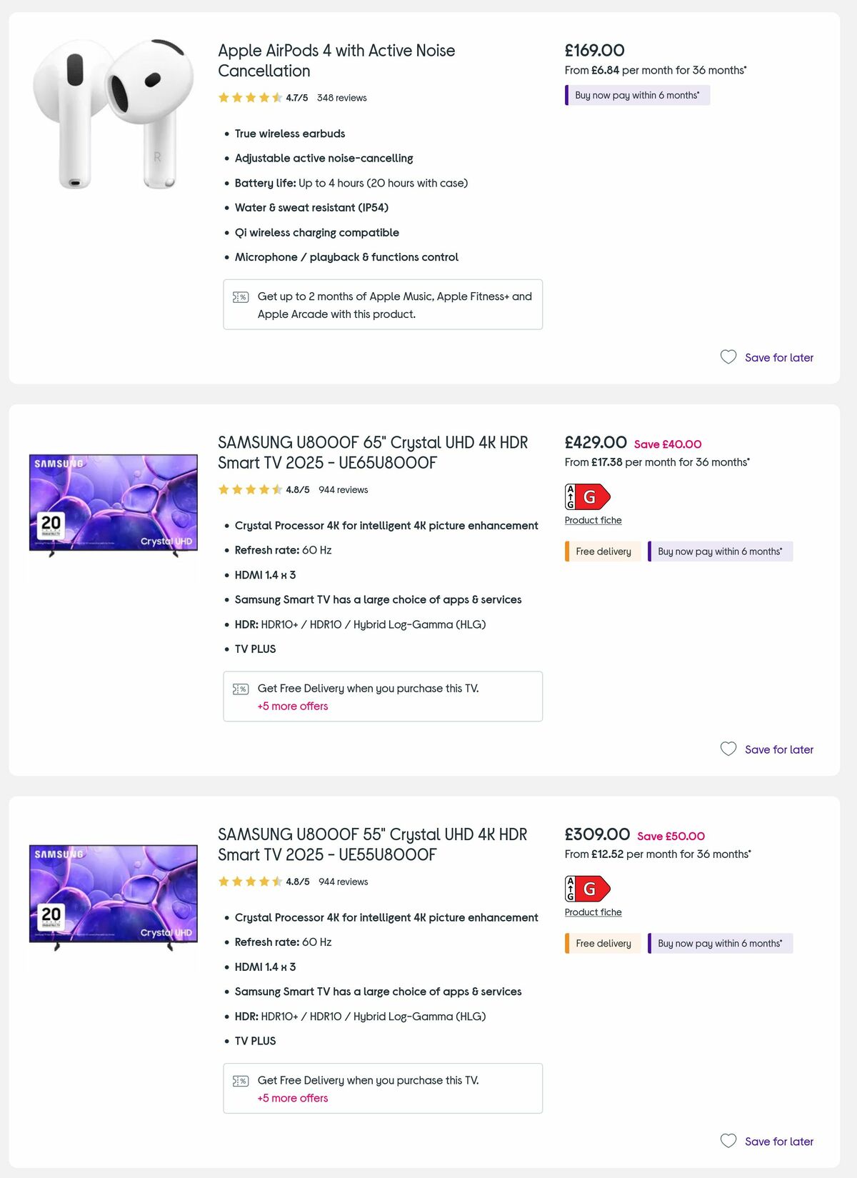 Currys Offers from 5 June