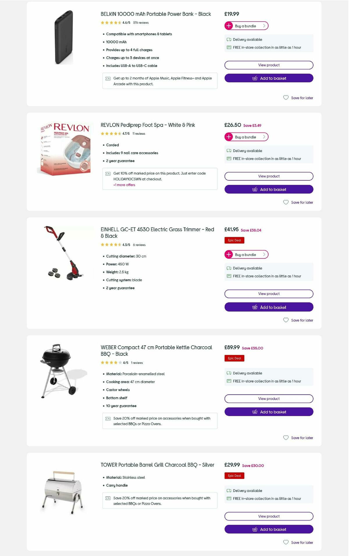 Currys Offers from 19 June