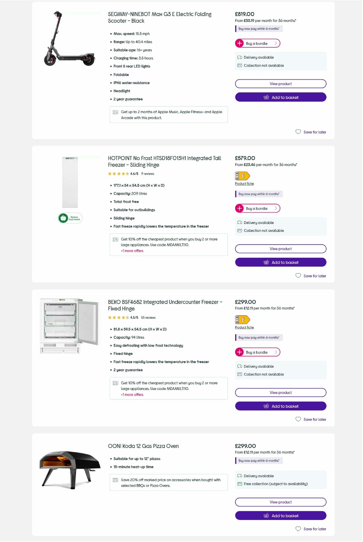 Currys Offers from 19 June