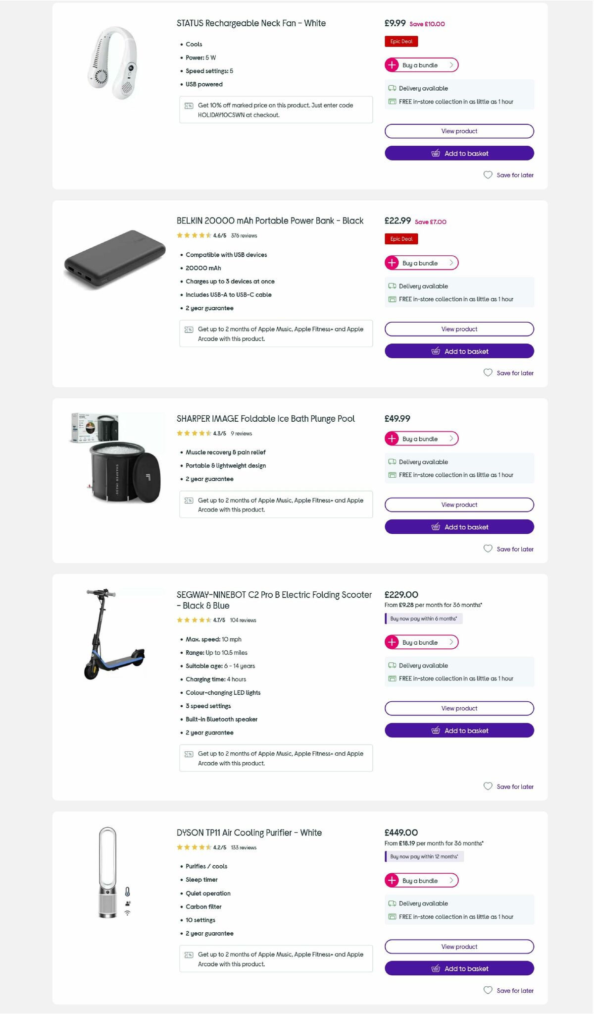 Currys Offers from 19 June