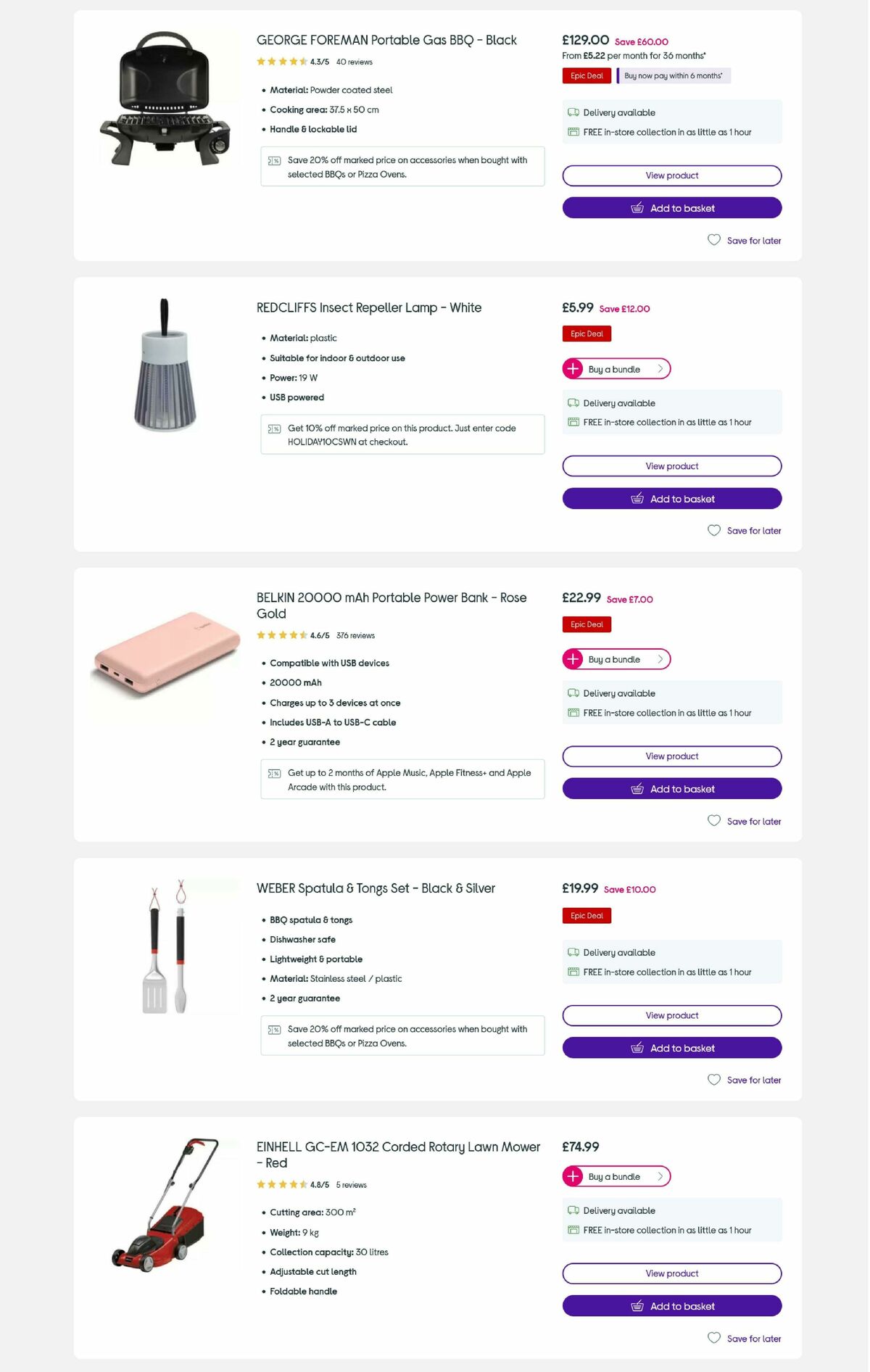 Currys Offers from 19 June