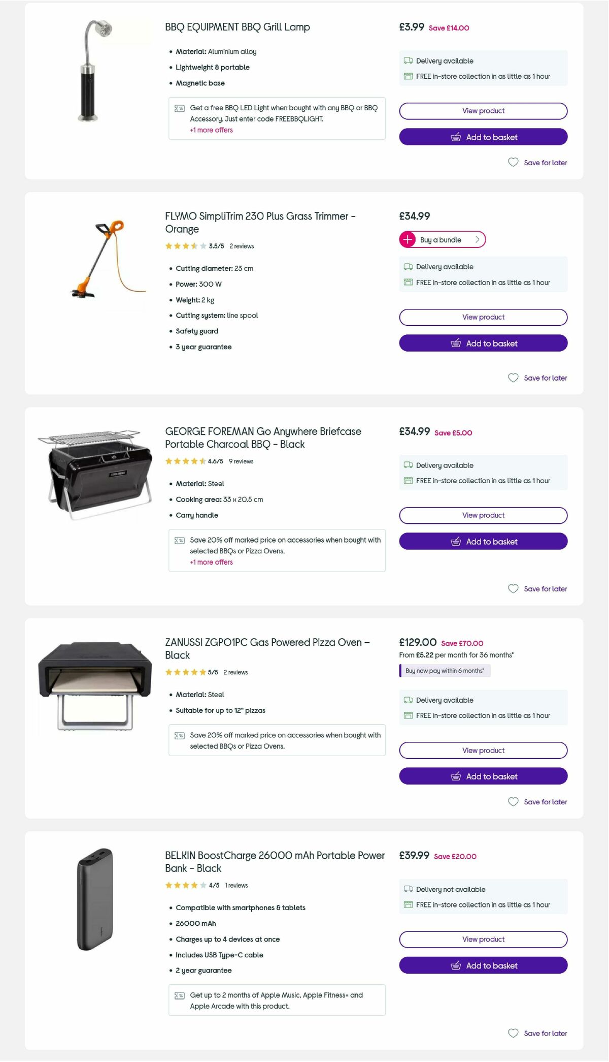 Currys Offers from 14 July