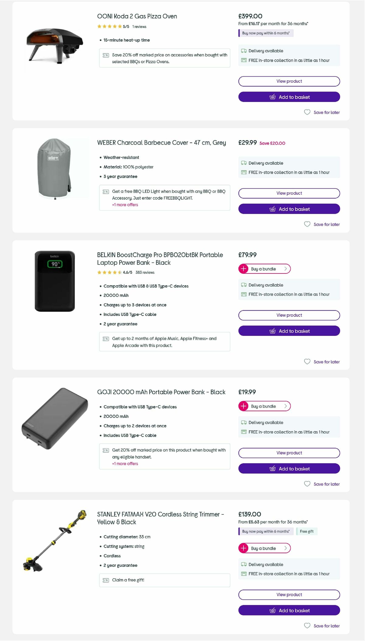 Currys Offers from 14 July