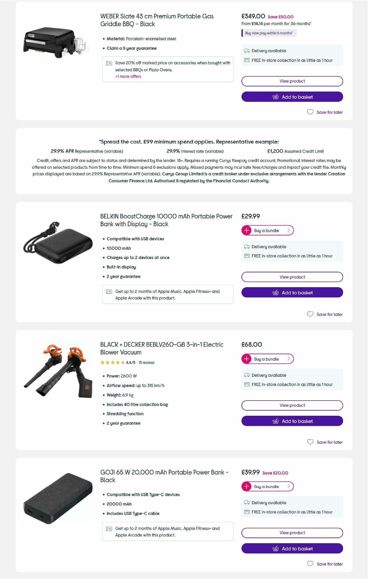 Currys Offers from 14 July