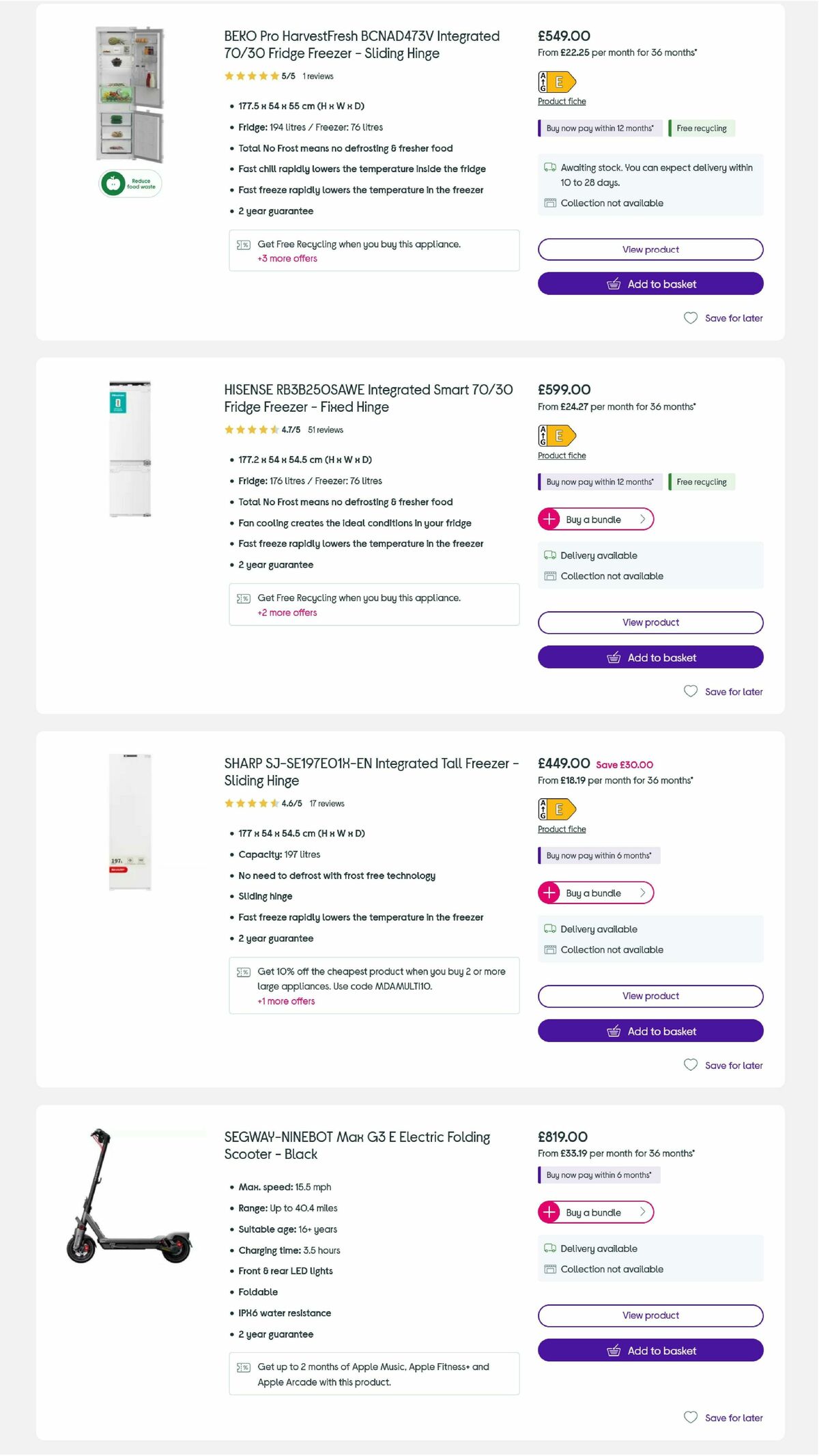 Currys Offers from 14 July
