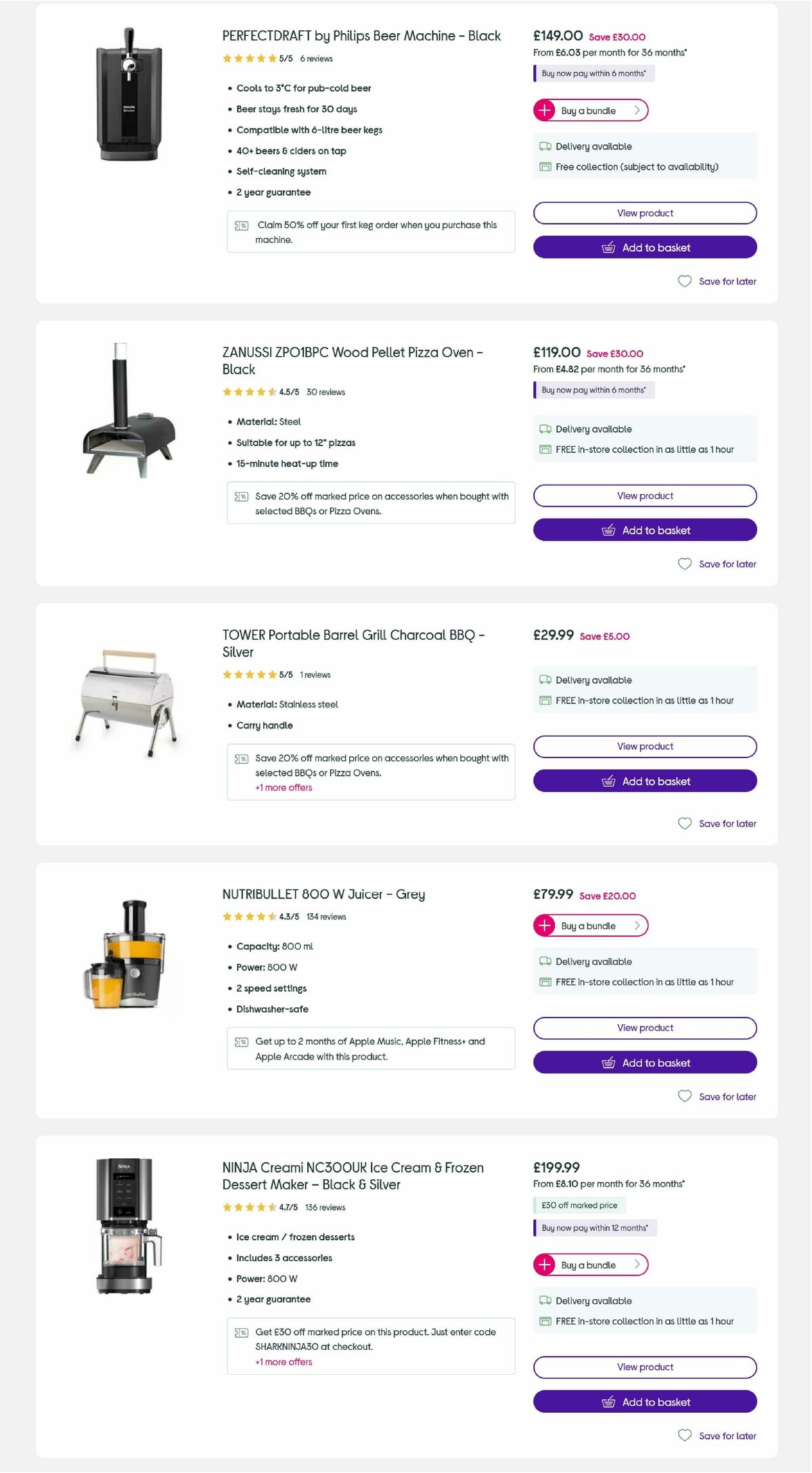 Currys Offers from 14 July