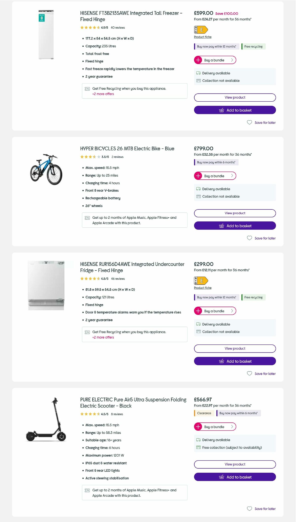 Currys Offers from 14 July