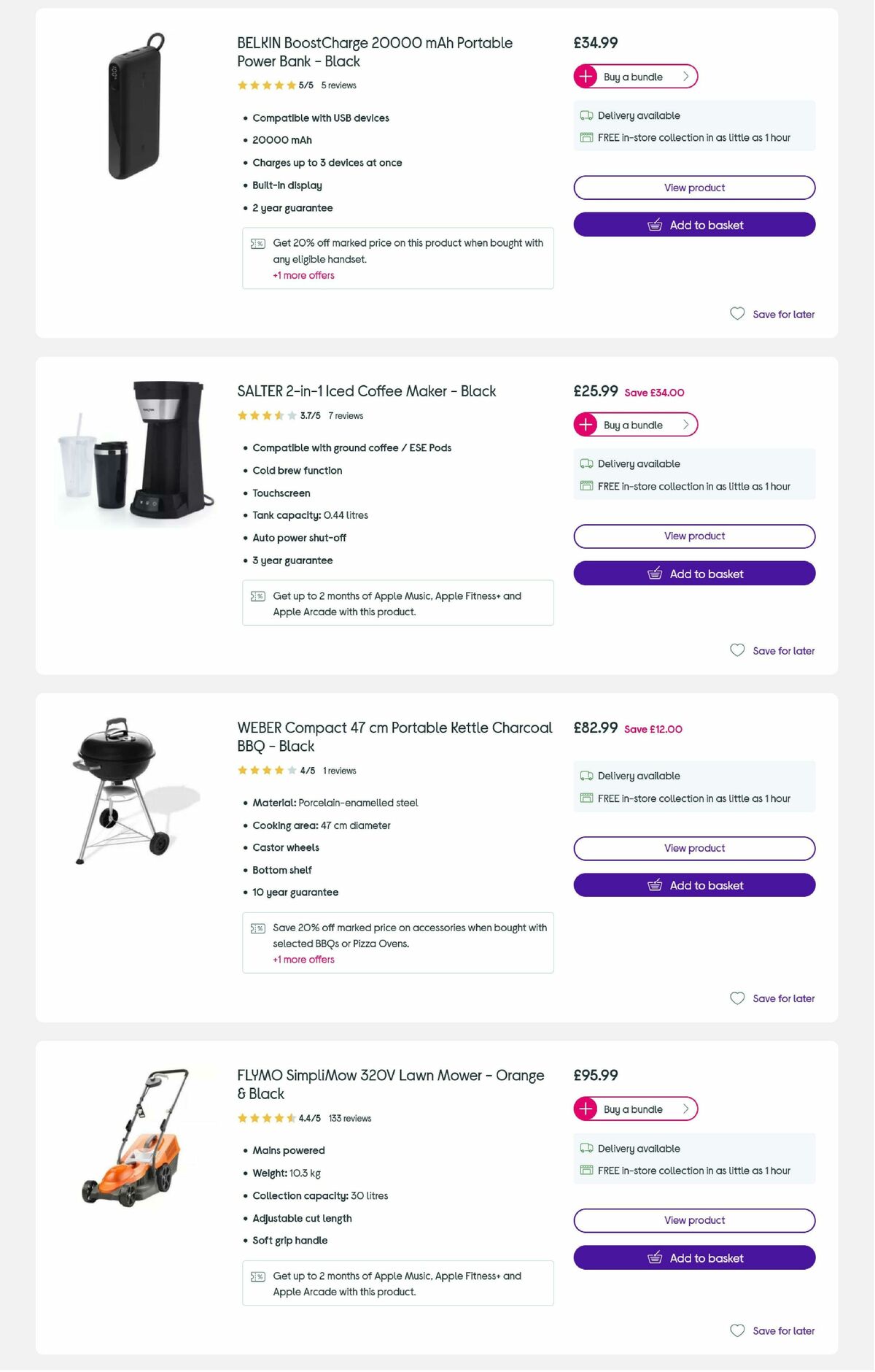 Currys Offers from 14 July