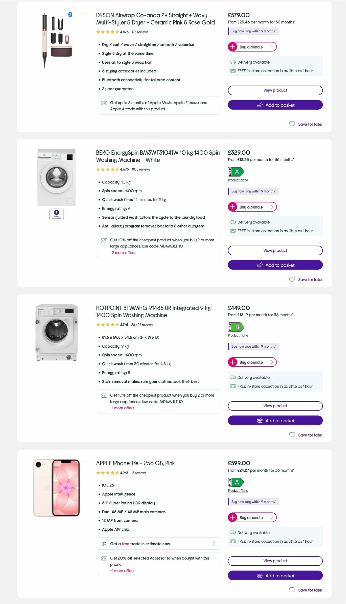 Currys Offers from 5 August
