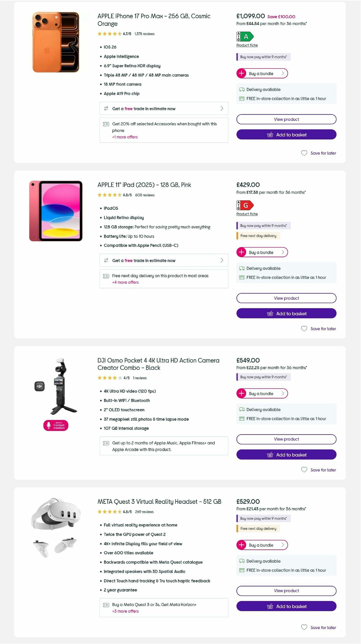 Currys Offers from 5 August