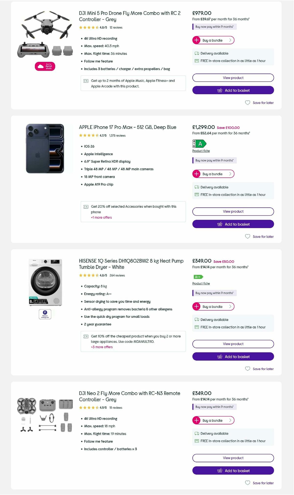 Currys Offers from 5 August