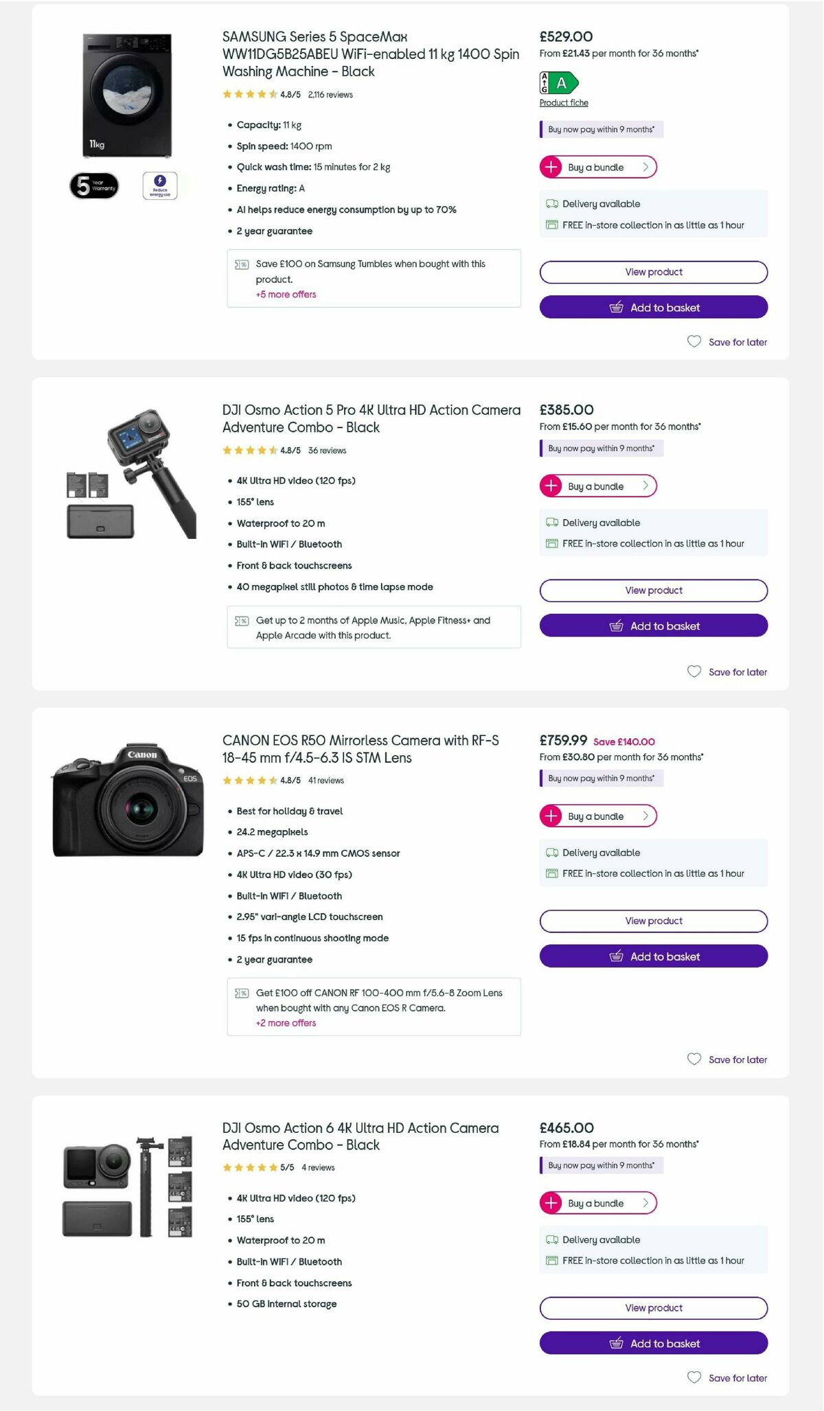Currys Offers from 5 August