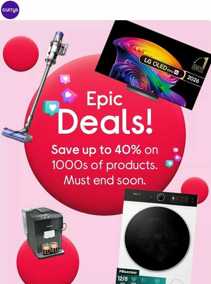 Currys Offers from 3 September