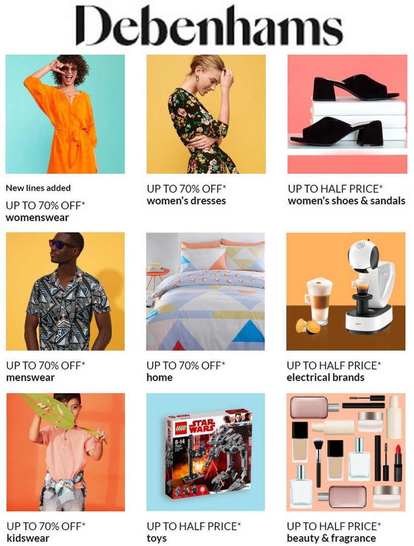 Debenhams Offers from 17 July
