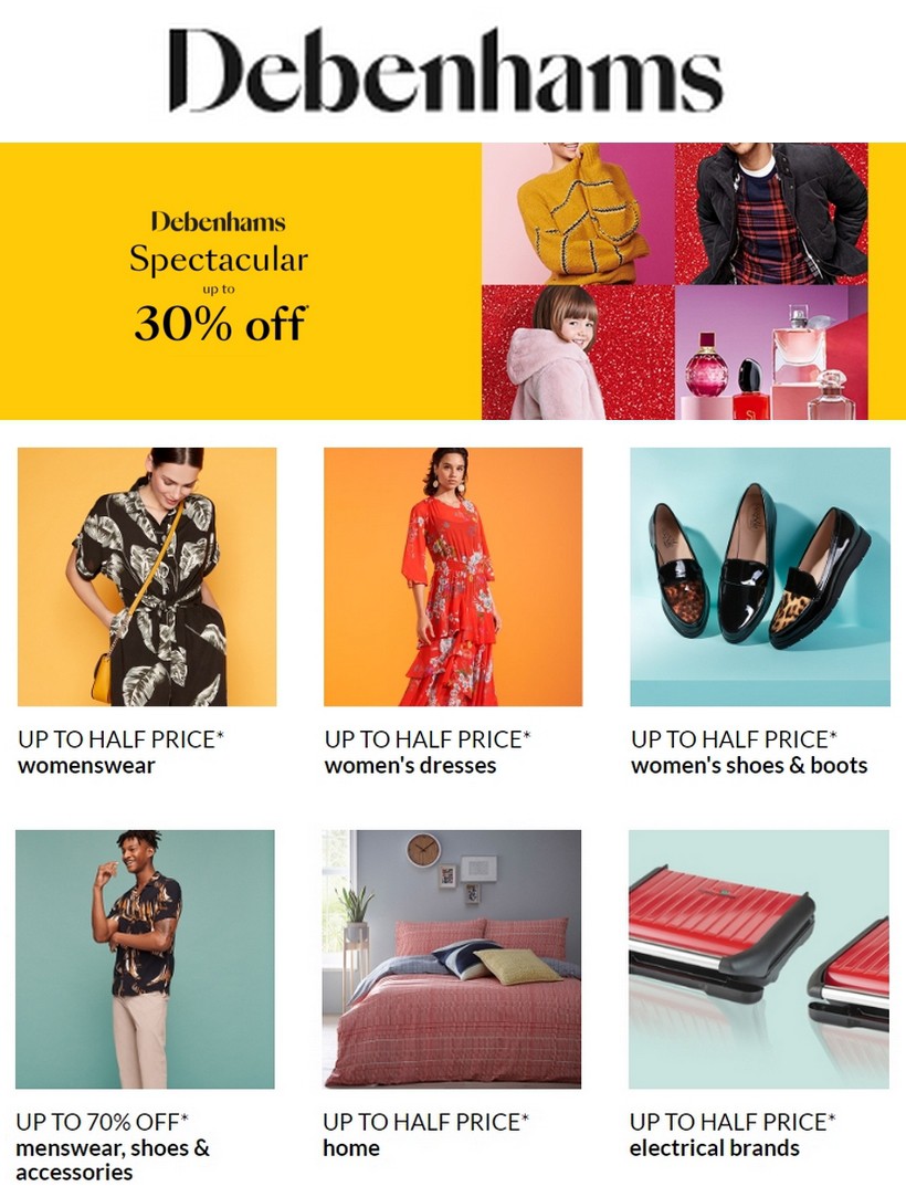 Debenhams Offers from 5 November