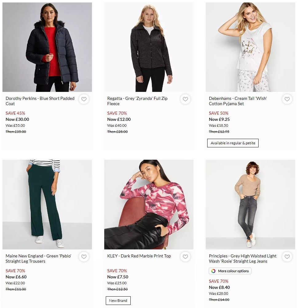 Debenhams Offers from 6 January