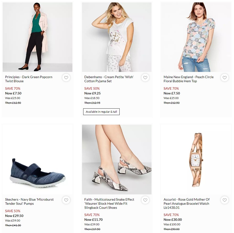 Debenhams Offers from 6 January