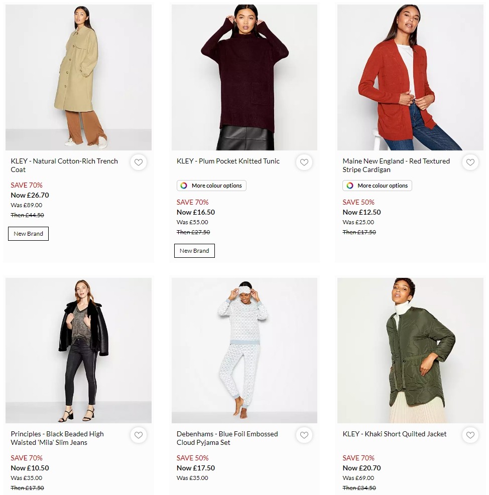 Debenhams Offers from 6 January