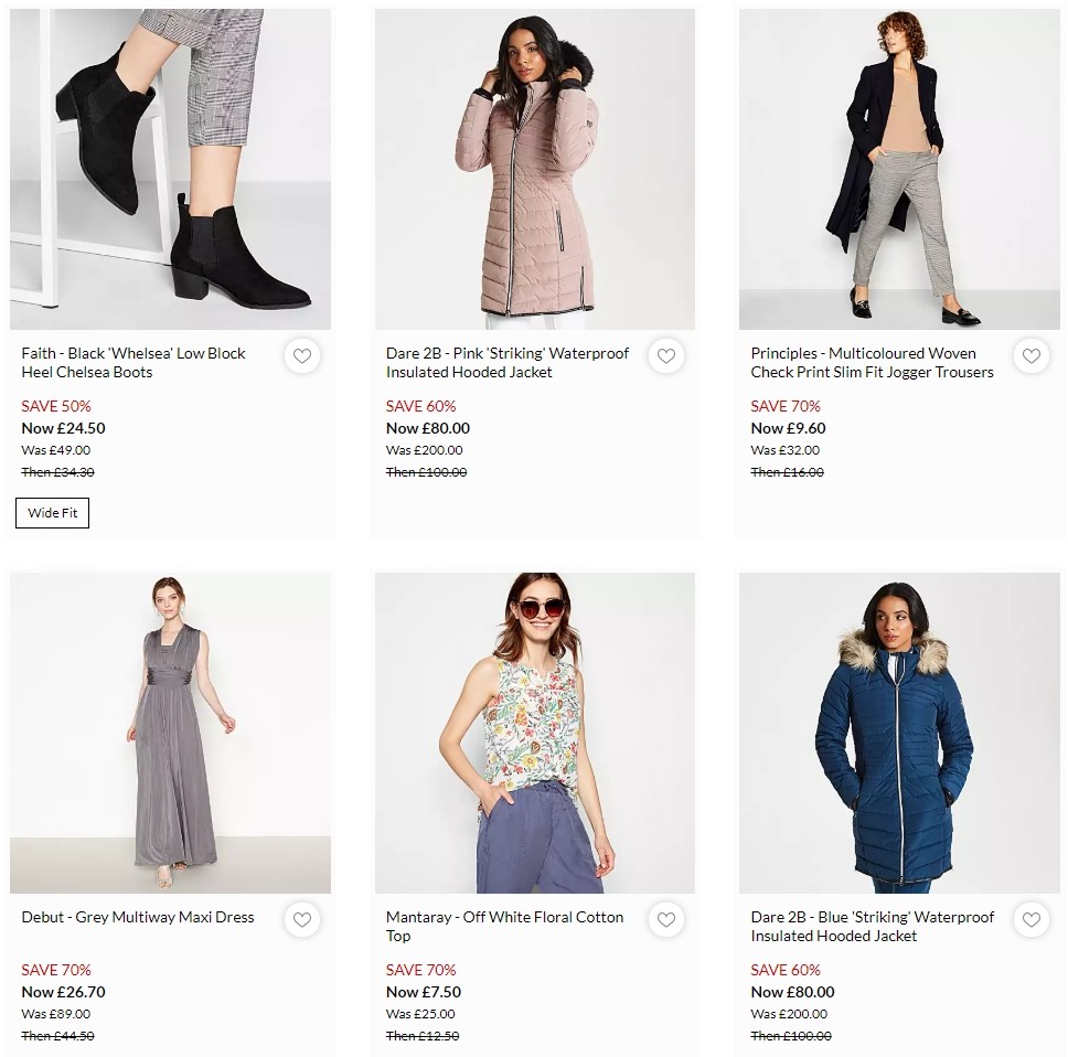 Debenhams Offers from 6 January