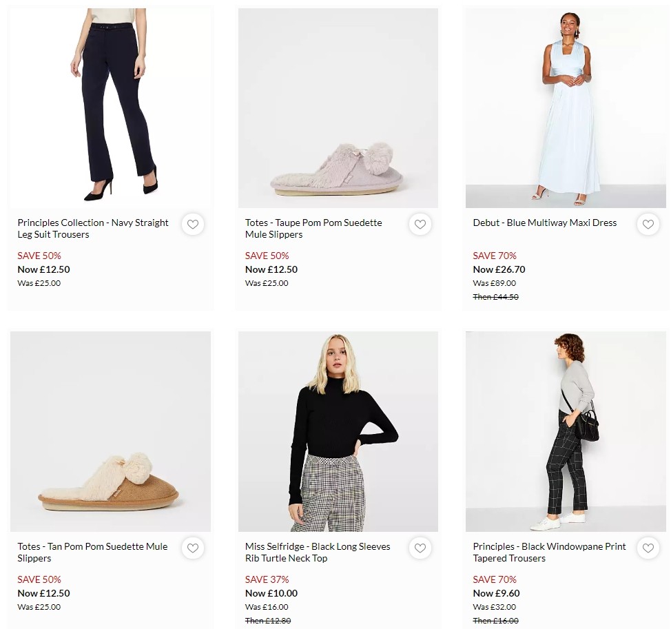 Debenhams Offers from 6 January