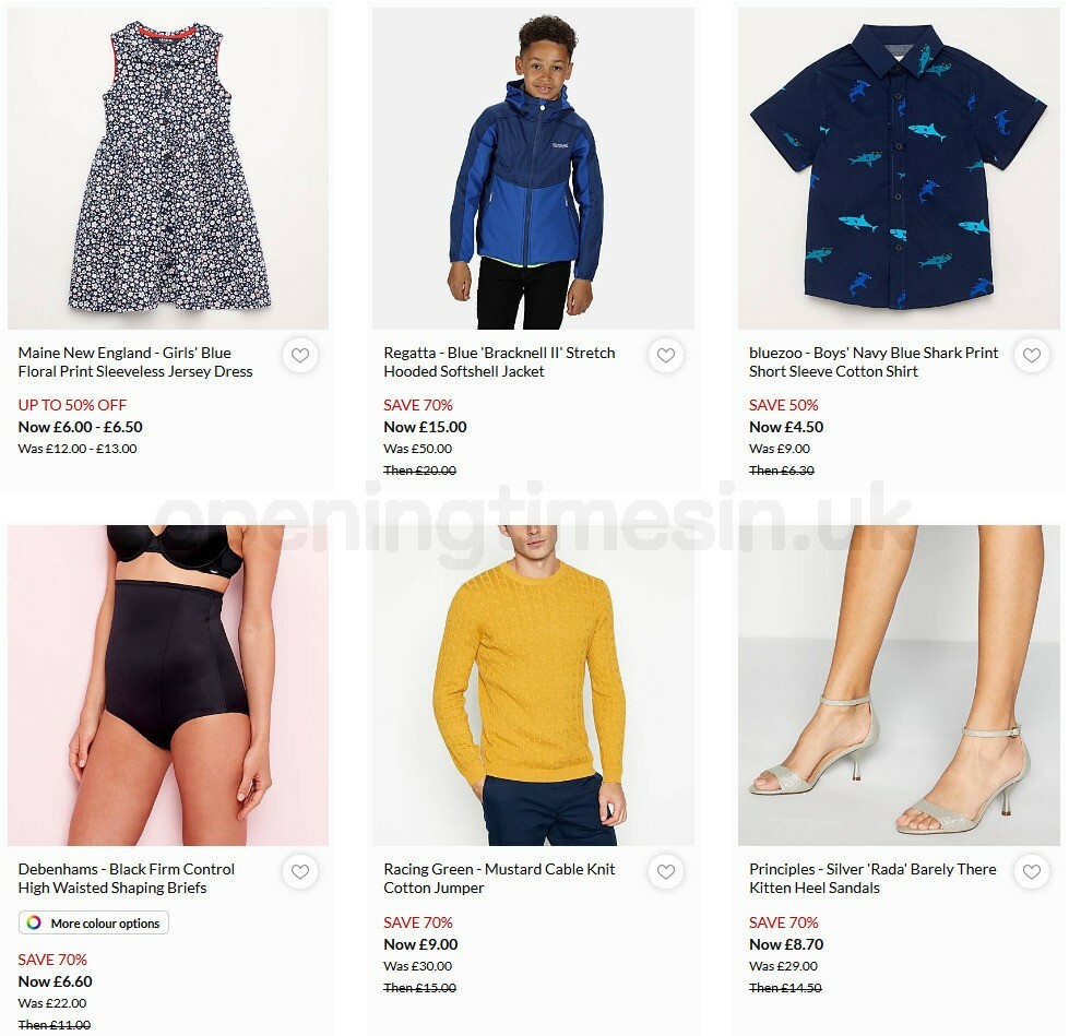 Debenhams Offers from 2 September