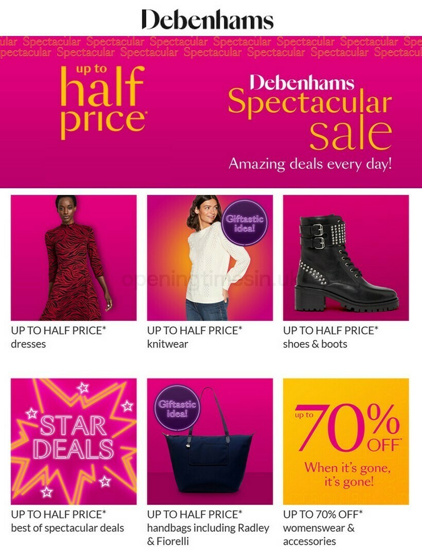 Debenhams Offers from 5 November