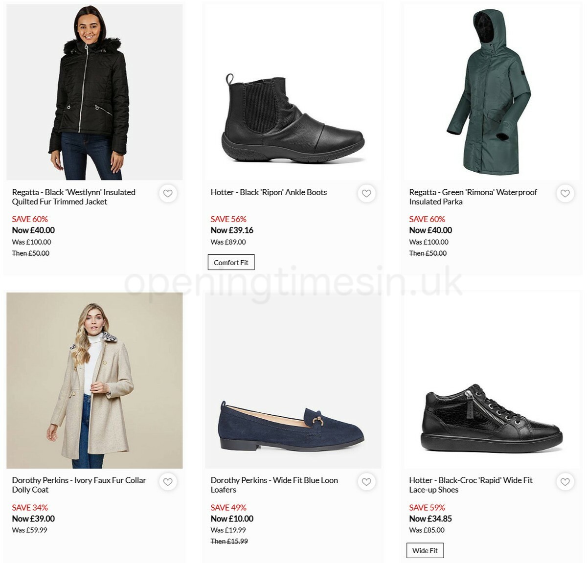 Debenhams Offers from 4 January